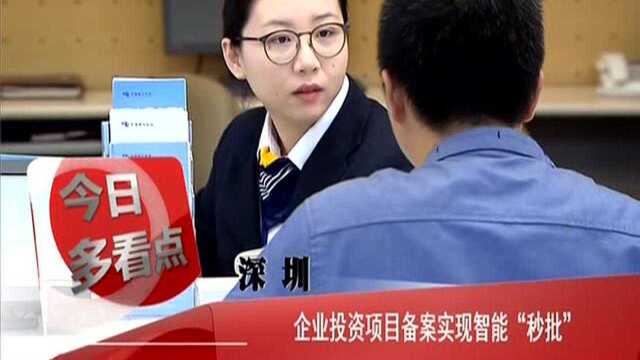 企业投资项目备案实现智能“秒批”