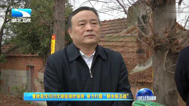 曾欣在汉川汈汊湖巡湖时强调 奋力打赢“碧水保卫战”