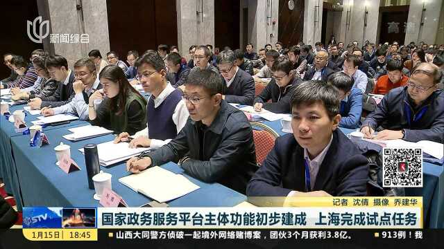 国家政务服务平台主题功能初步建成 上海完成试点任务