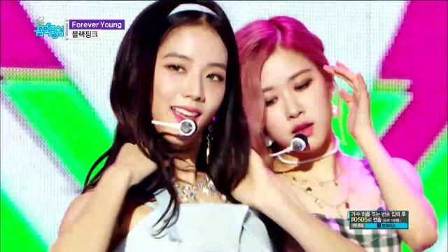 60FPS 1080P | BLACKPINK  Forever Young, 블랙핑크  Forever Young Show Music Core 20180804