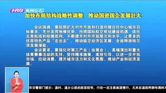 加快布局结构战略性调整 推动国资国企发展壮大