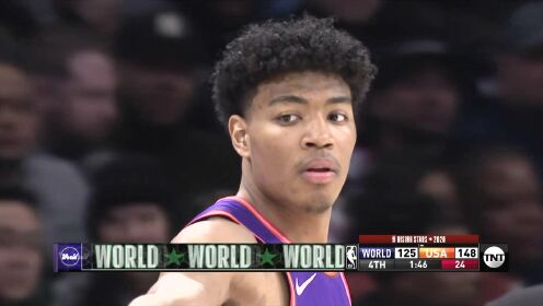 《NBA全明星》【原声回放】世界联队vs美国队第4节 布里奇斯滑翔风车暴扣惊艳全场