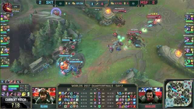 经典战役:17年全球总决赛8强赛MSF vs SKT(上)