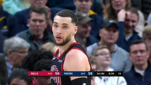 《NBA全场回放》【原声回放】公牛vs步行者第3节 桑普森旱地拔葱战斧劈扣补血