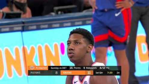 《NBA全场集锦》活塞vs尼克斯第1节英文原声回放