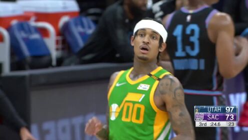 《NBA全场集锦》【原声】爵士121-99国王 爵士7人上双大胜国王力保西部第一