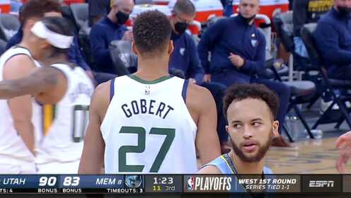 《NBA全场集锦》爵士vs灰熊第3节中文解说回放