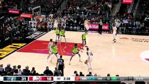 《NBA全场集锦》NBA常规赛：森林狼vs老鹰第1节中文解说回放