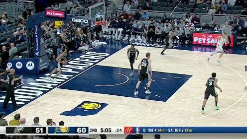 《NBA全场集锦》穆雷珀尔特尔完美配合 杜阿尔特反击上篮完成回应
