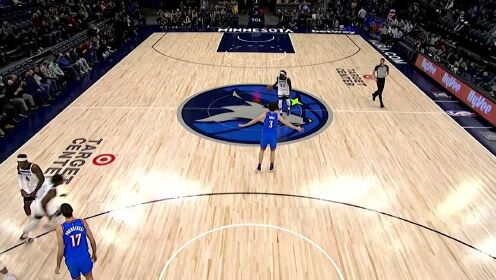 《NBA全场集锦》对手都看不见尾灯 爱德华兹一步过对手上反篮
