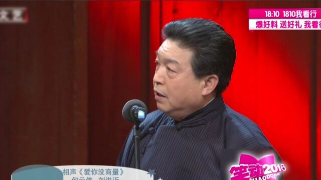 何云伟 刘洪沂精彩表演相声《爱你没商量》