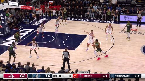 《NBA全场集锦》【原声】火箭117-129森林狼 森林狼七人上双全面开花大胜火箭