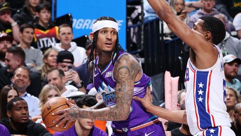 《NBA全场集锦》【原声】费城118-117爵士 哈登末节连轰16分率队险胜爵士
