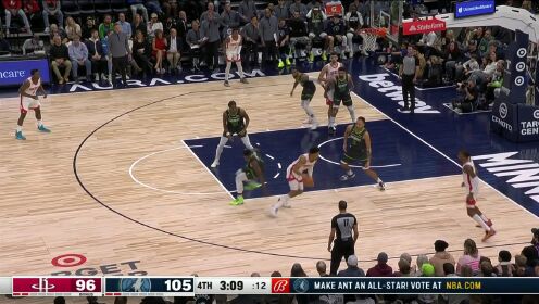 《NBA全场集锦》球队配合行云流水 拉塞尔送出妙传助爱德华兹空接暴扣