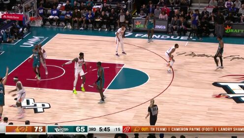 《NBA全场集锦》NBA常规赛：太阳vs活塞第3节 中文解说回放