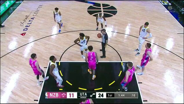 新西兰破坏者vs爵士第1节中文解说回放