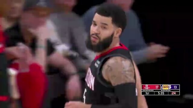NBA常规赛：火箭vs湖人第1节中文解说回放