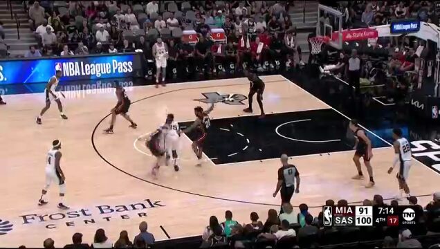 热火vs马刺第四节英文原声回放