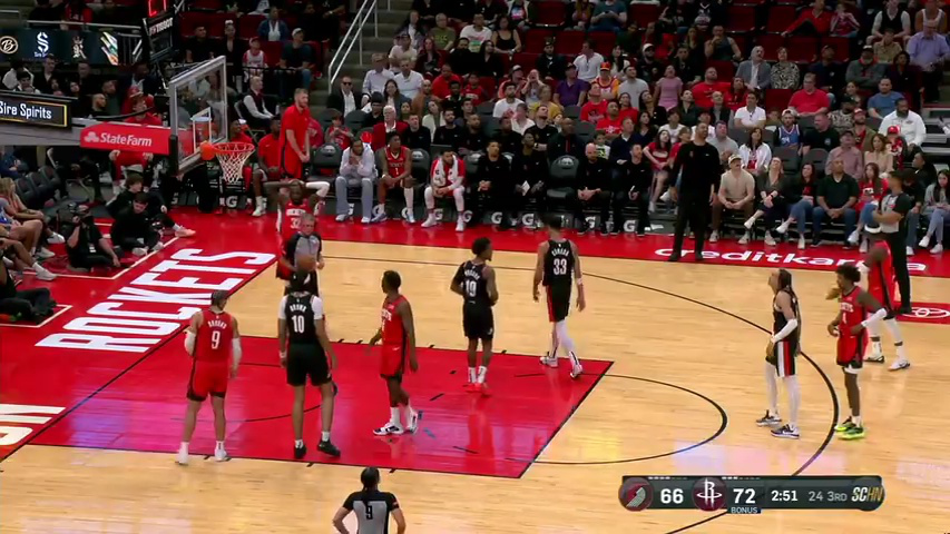 【回放】nba常规赛:开拓者vs火箭第3节英文原声回放