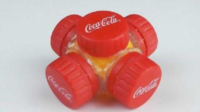 牛人用5个瓶盖做成战斗陀螺看完我去捡瓶盖了