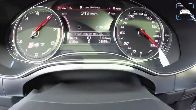 750马力奥迪rs7 0-325公里加速实录