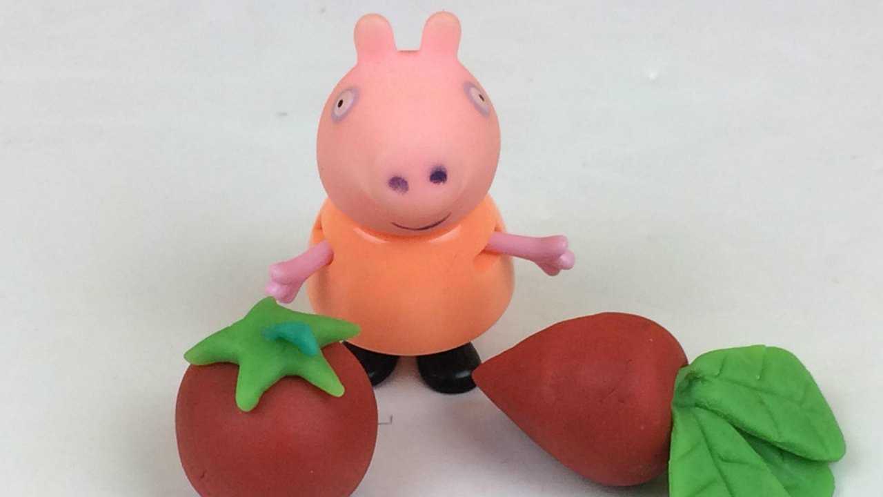 小猪佩奇橡皮泥彩泥玩具过家家diy制作美味的蔬菜