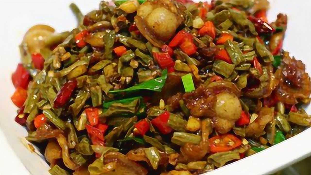 干豆角炒五花肉,家常做法,肥而不腻,味道特别棒!