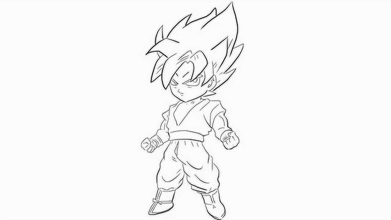 七龙珠孙悟饭动漫简笔画