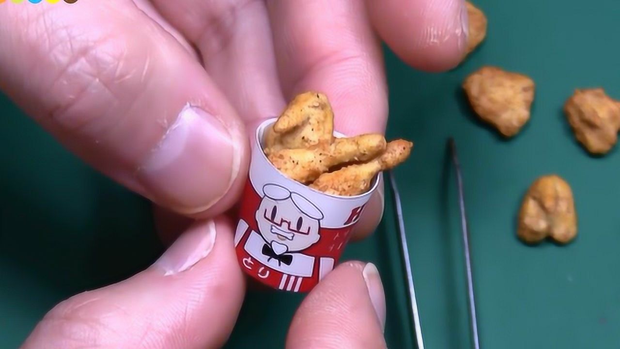 超牛手工diy黏土制作迷你肯德基炸鸡腿全家桶