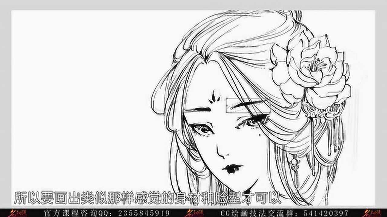 新手学画画，古风人物的头部该怎么画呢？_高清