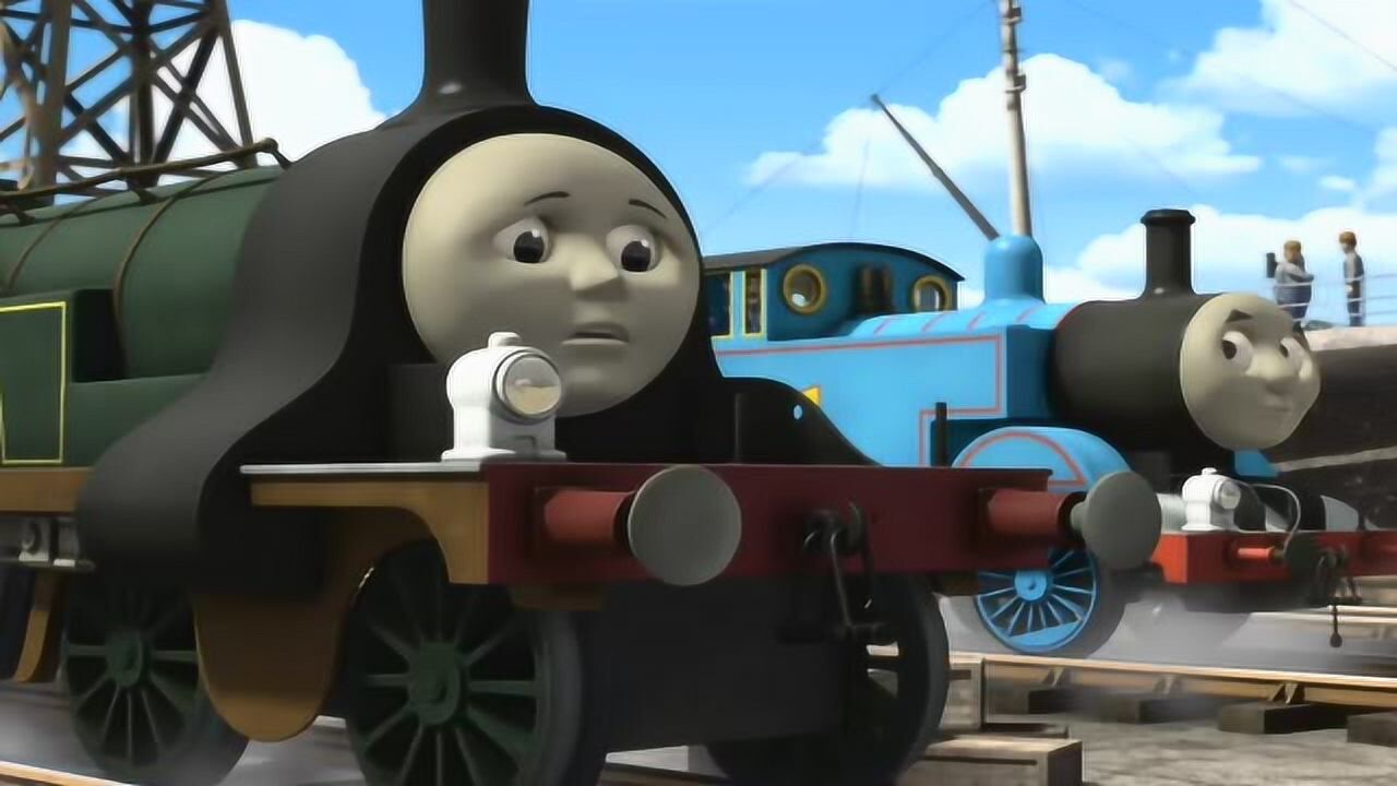 托马斯小火车艾米丽运送的地球仪早都掉了她毫无察觉还在炫耀