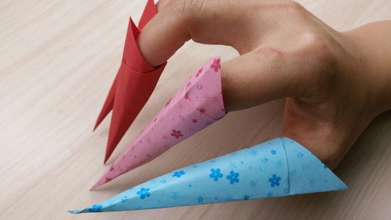 简单又好玩的手指头套小孩子也能自己学会折手工折纸视频教程