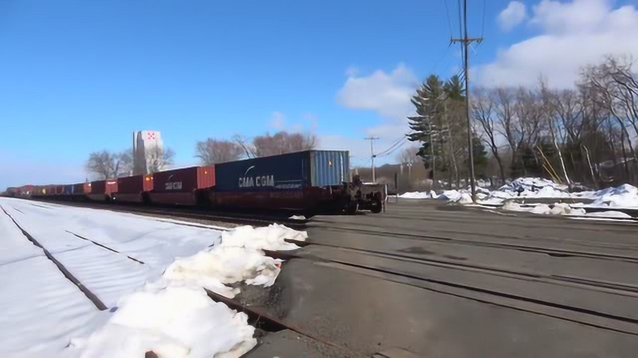 太壮观了,真正的大4k实拍csx重载货运火车,这也太长了吧