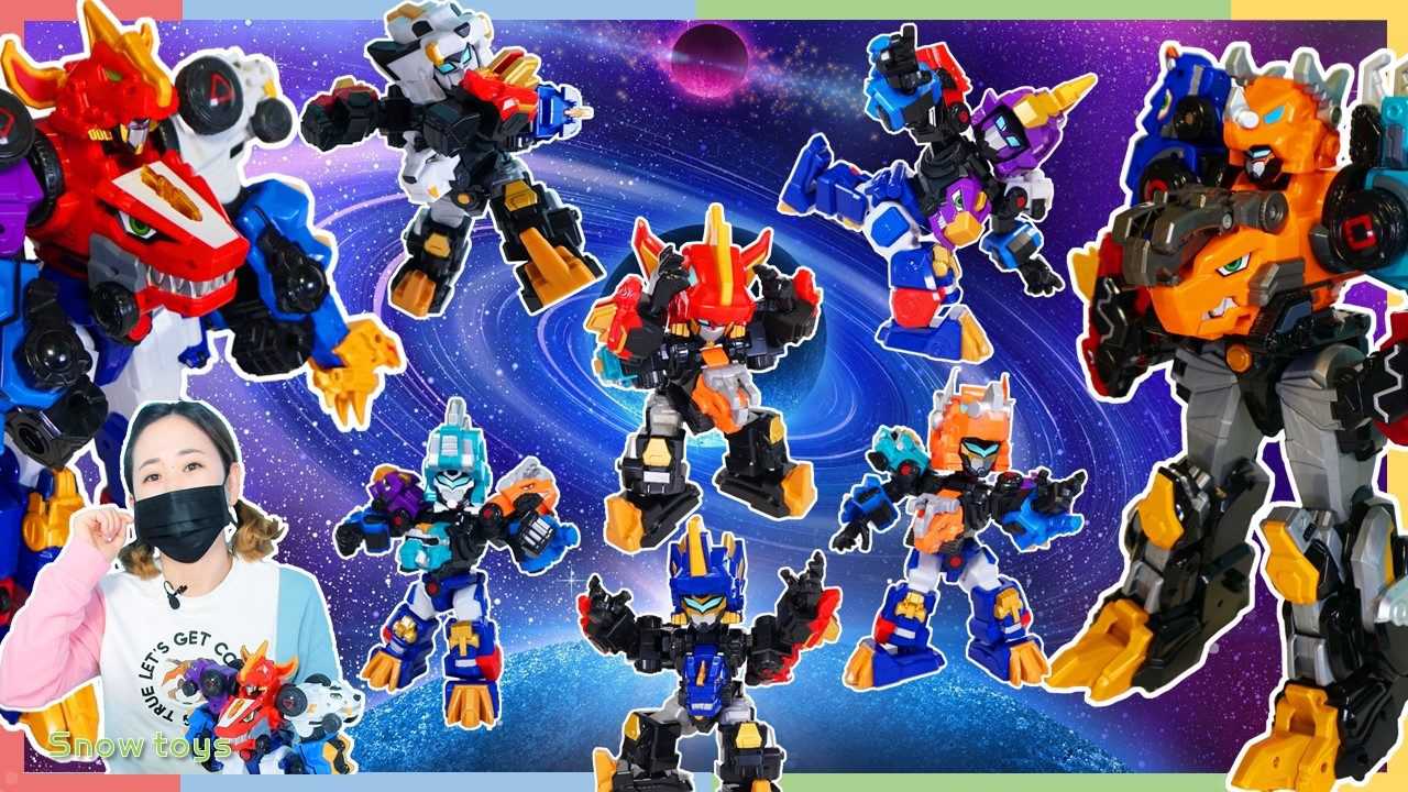 恐龙战骑对比三种迷你恐龙变形金刚 恐龙组合变形金刚战士