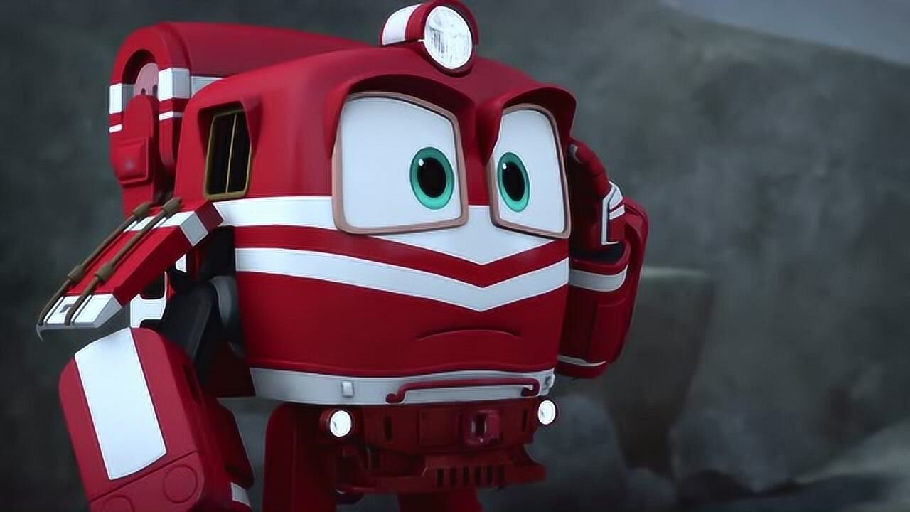 火车飞侠动画片,阿尔夫救援机器人正在山顶进行救援行动