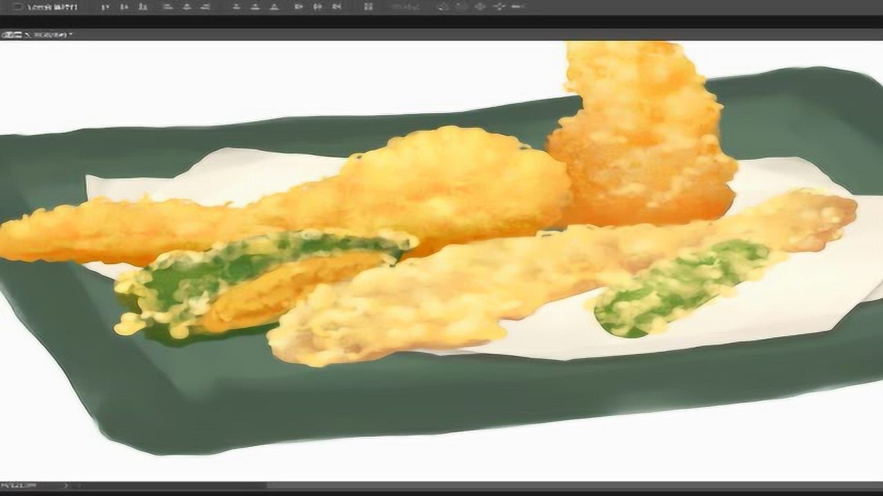 天路art-手绘食物系列之日本料理8-天妇罗