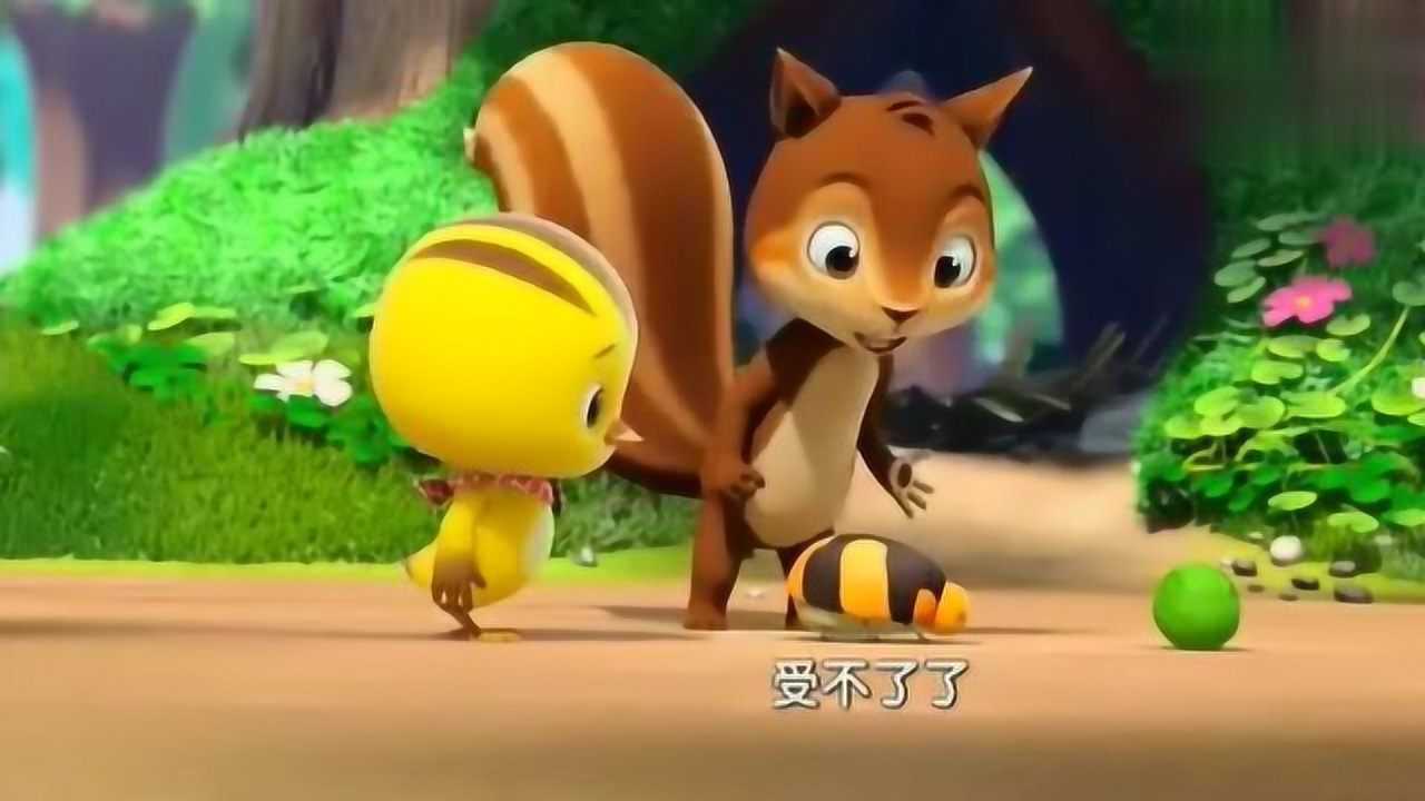 萌鸡小队小松鼠激怒了放屁虫一阵爆炸声后橡实竟然烤熟了