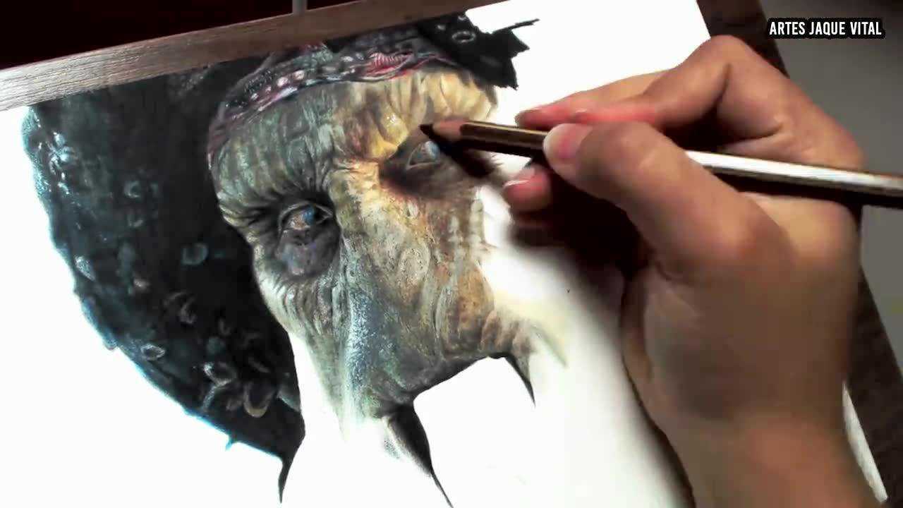 绘制戴维琼斯加勒比海盗