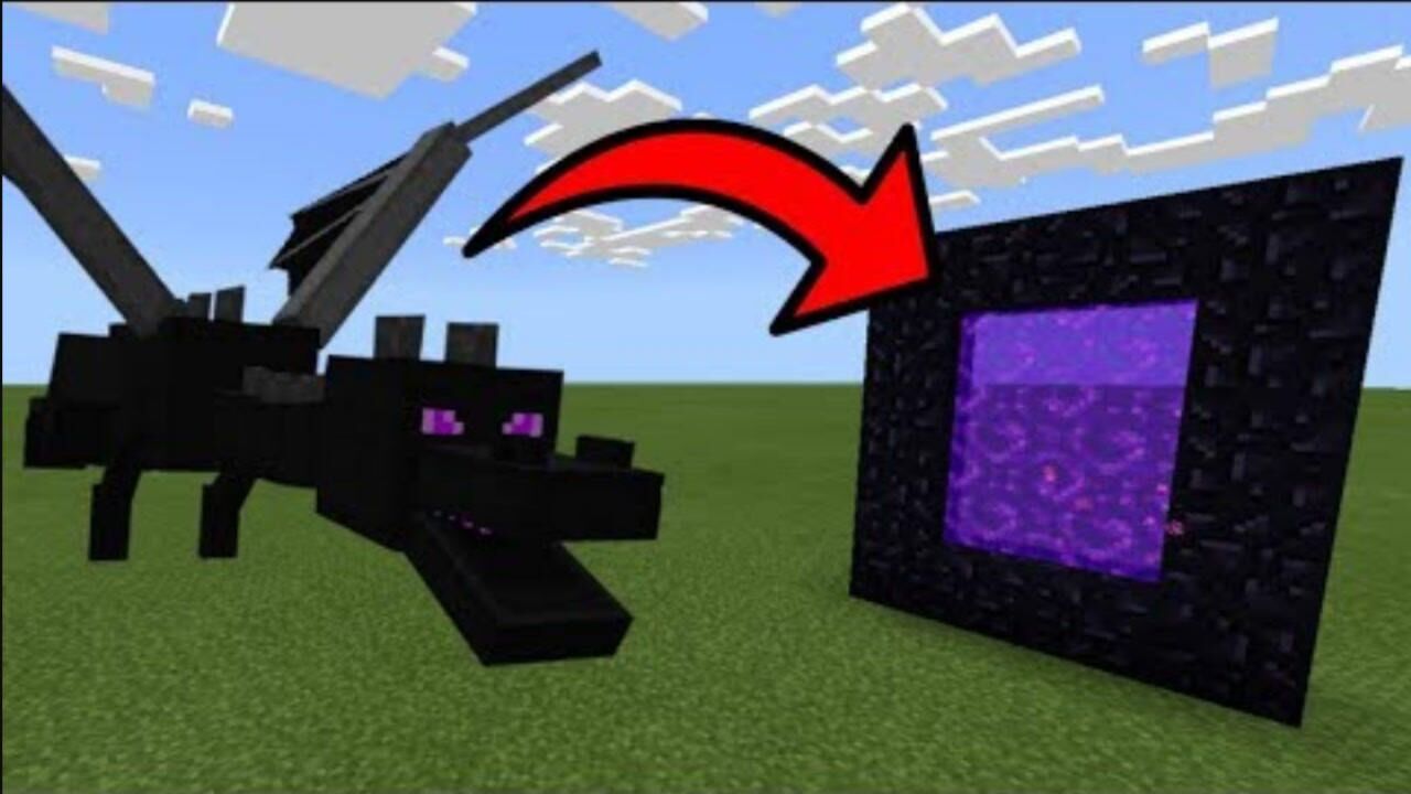 我的世界:在下界地狱召唤末影龙 体型太大卡住了!