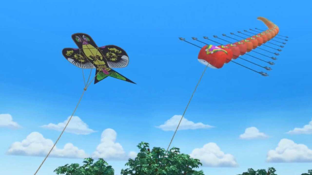 熊二的猫头鹰风筝遭到了蜈蚣的袭击原来这是光头强在捣乱