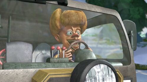 熊出没:光头强开着伐木机来砍树,真是太方便了