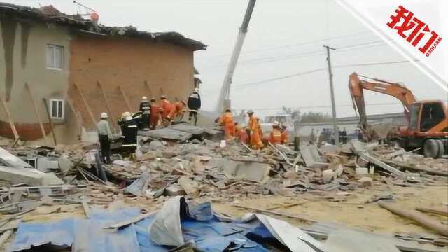 湖北荆门一处房屋倒塌 4人被埋已全部获救