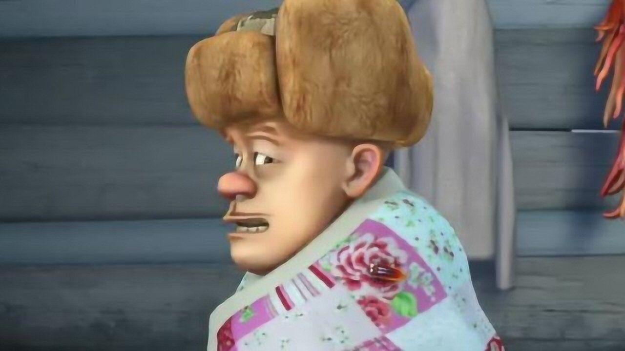 熊出没光头强感冒了裹着被子在床上