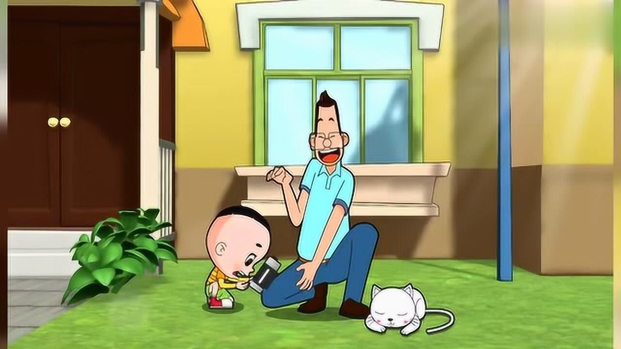 新大头儿子:小头爸爸送给大头儿子一个相机,大头高兴得拿就跑