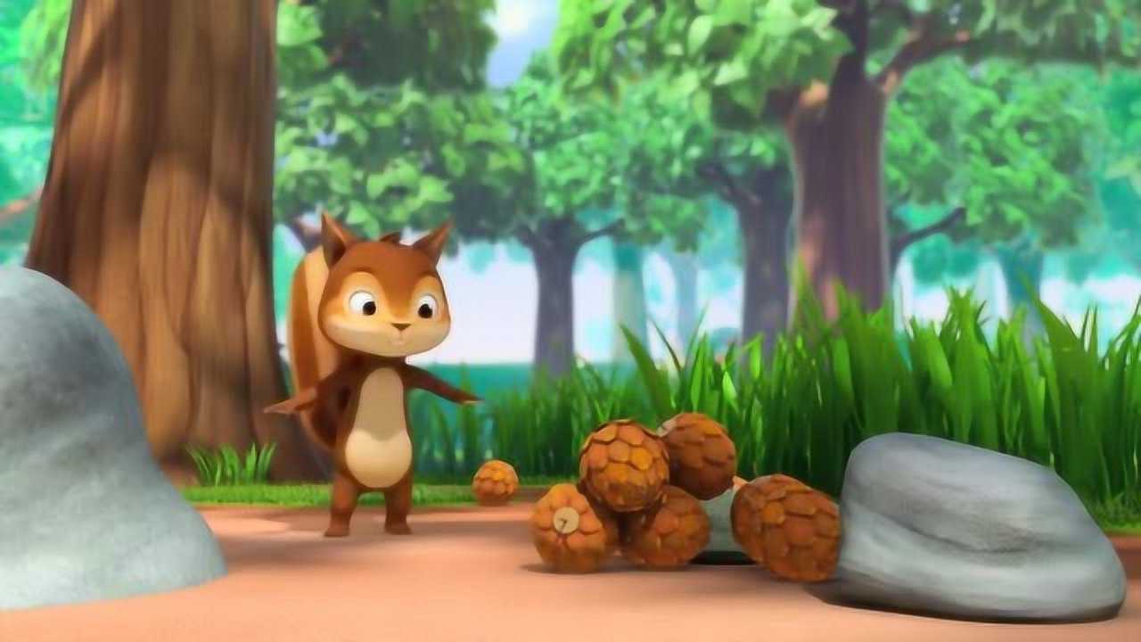 萌鸡小队:小松鼠翻来覆去的究竟在找什么好东西呢