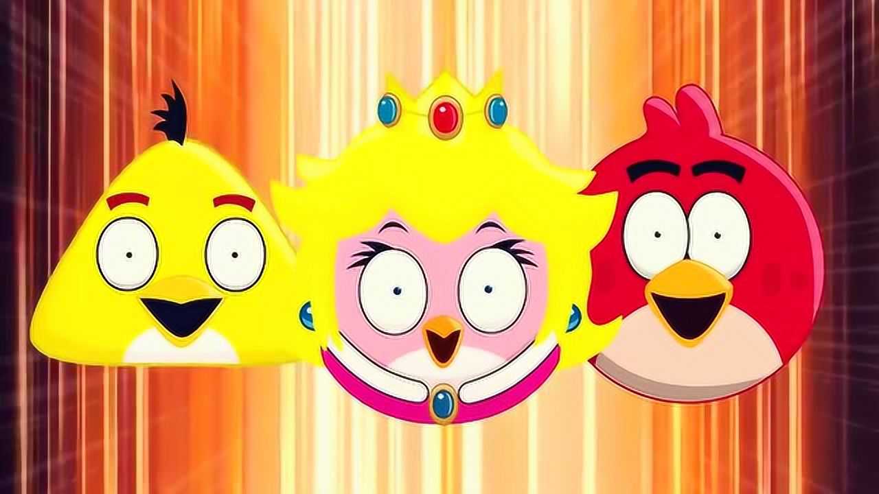 超级马里奥中的大库巴从电视里面伸出手抓走了愤怒的小鸟