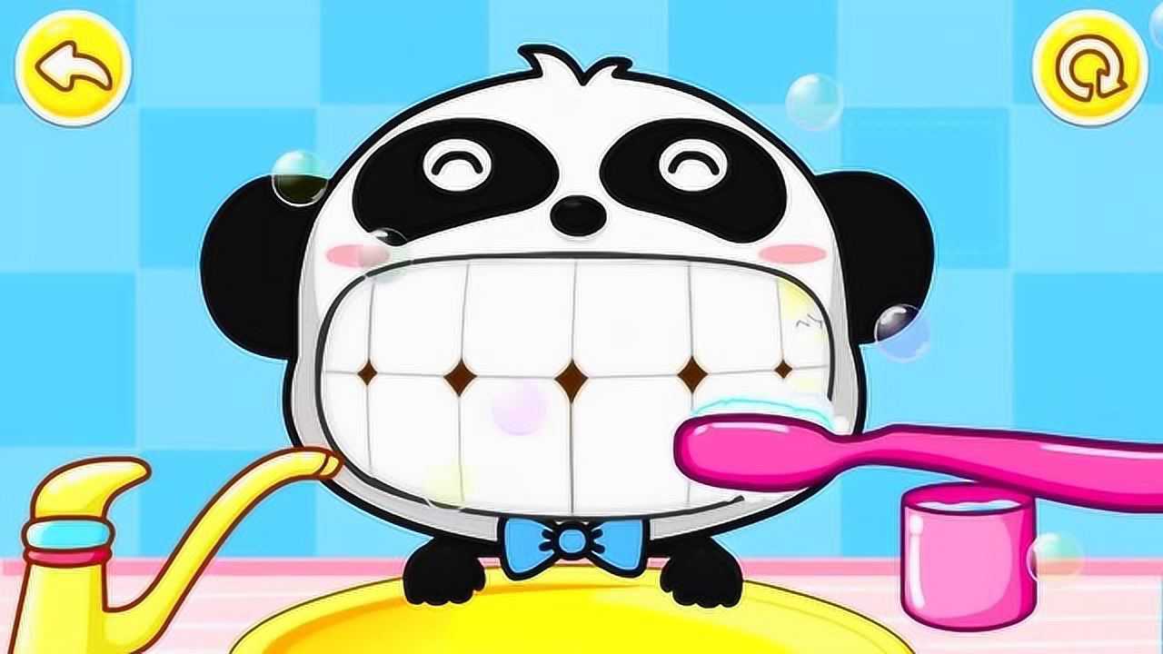 宝宝巴士宝宝刷完牙记得用水漱口哦牙齿亮晶晶的