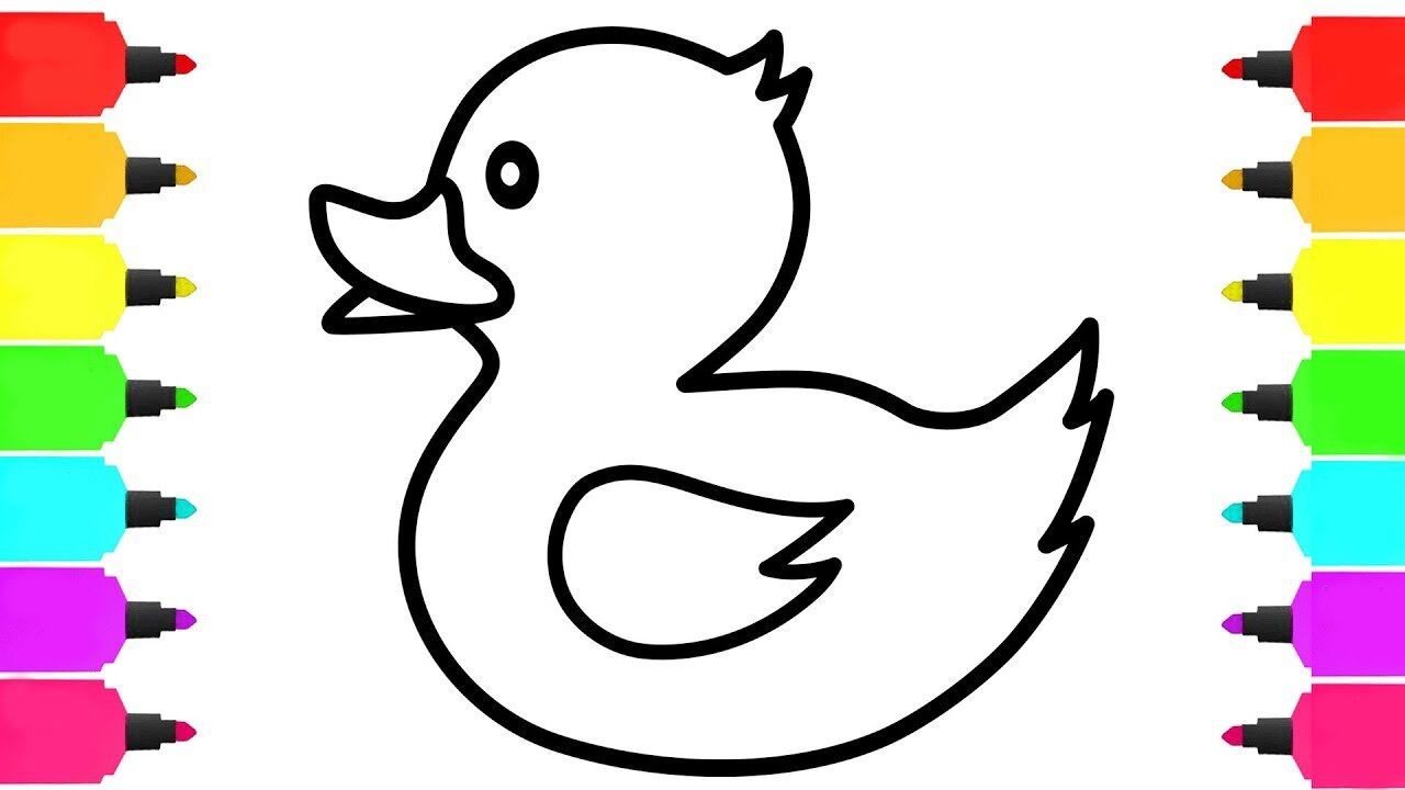 儿童简笔画 可爱小鸭子