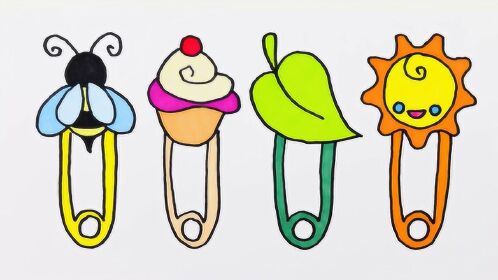 卡通图案的发卡简笔画儿歌