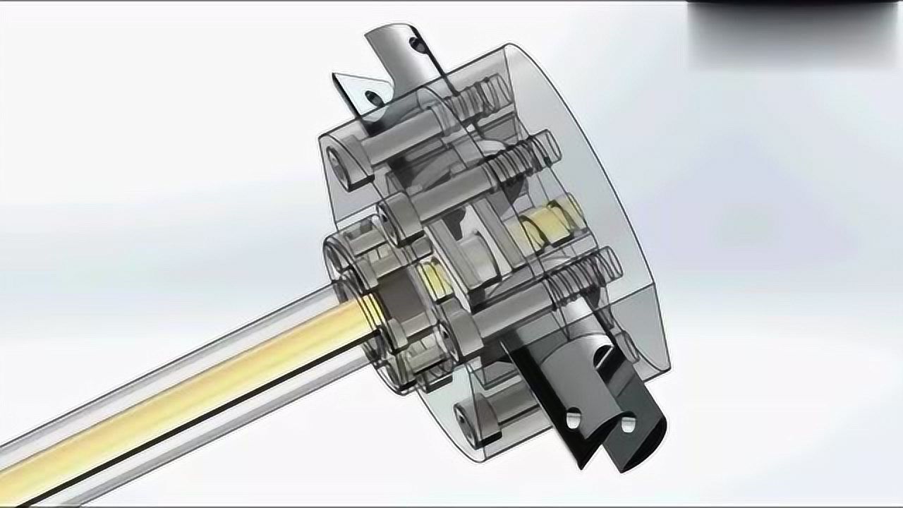 变螺距螺旋桨的机械结构和运行原理的3d动画